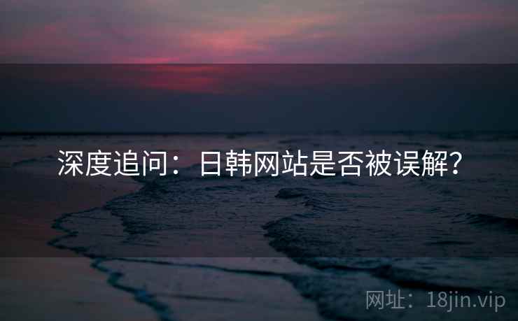 深度追问：日韩网站是否被误解？