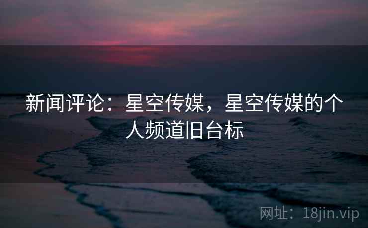 新闻评论：星空传媒，星空传媒的个人频道旧台标