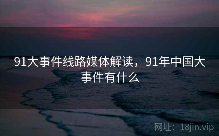 91大事件线路媒体解读，91年中国大事件有什么