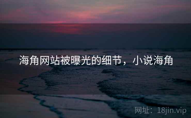 海角网站被曝光的细节,小说海角 海角网站被曝光的细节,小说海角