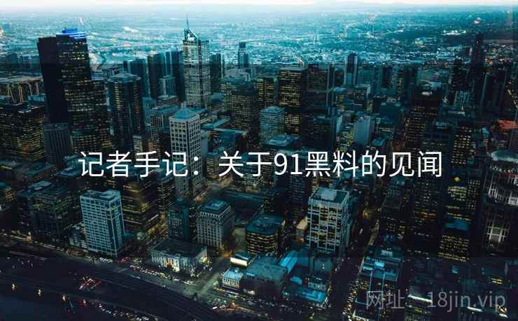 记者手记：关于91黑料的见闻