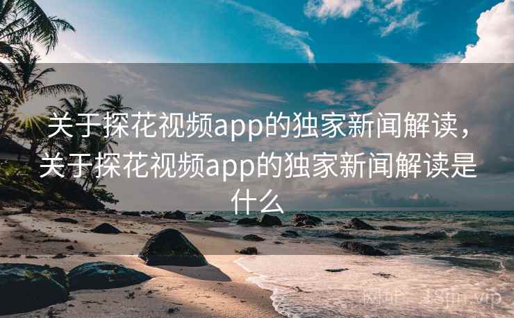 关于探花视频app的独家新闻解读，关于探花视频app的独家新闻解读是什么